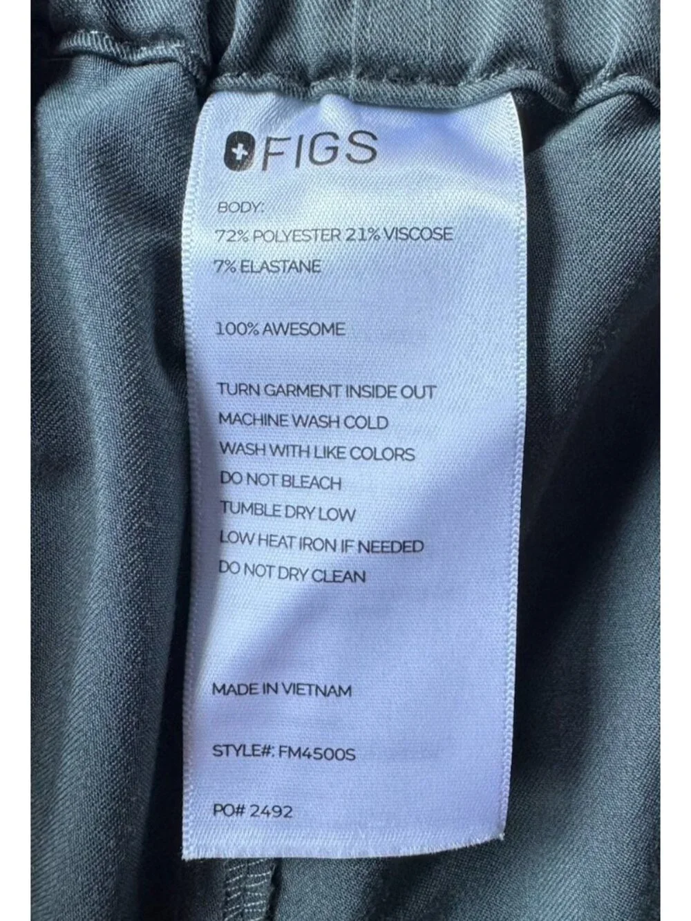 FIGS Men's Sz LS Large Short Pisco Technical Collection Bonsai Green Scrub Pants